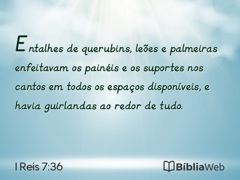 I Reis 7:36 em imagem para compartilhar