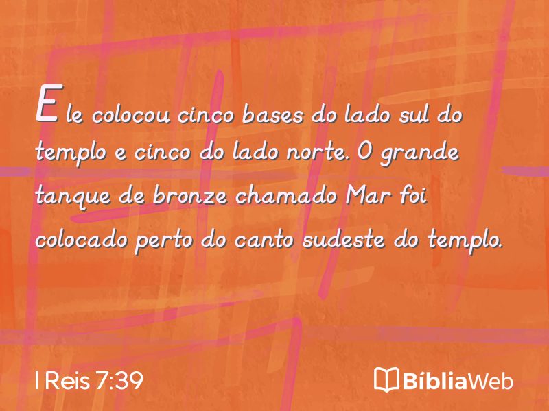 I Reis 7:39 em imagem para compartilhar