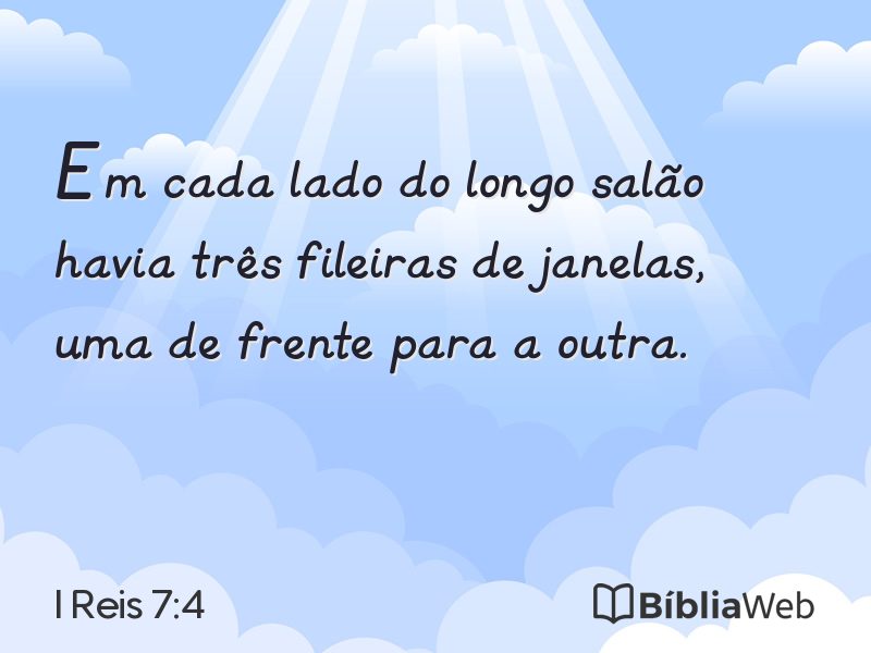 I Reis 7:4 em imagem para compartilhar