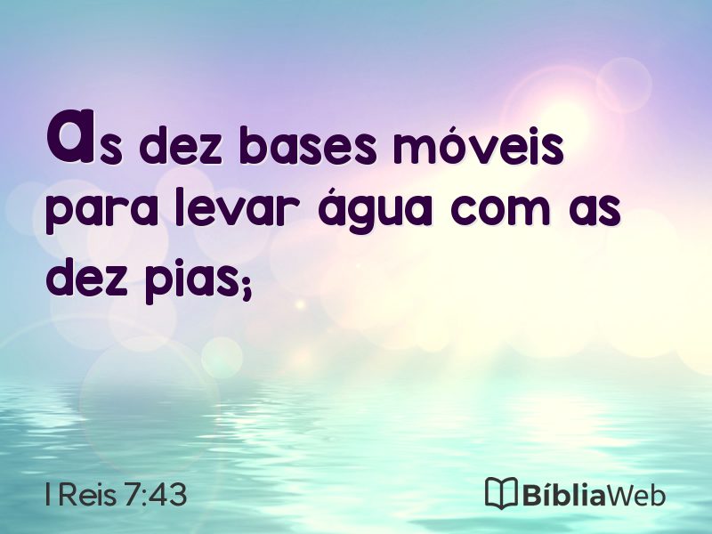 I Reis 7:43 em imagem para compartilhar