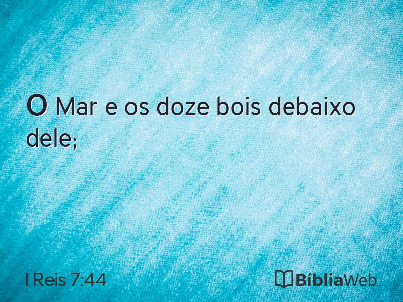 I Reis 7:44 em imagem para compartilhar
