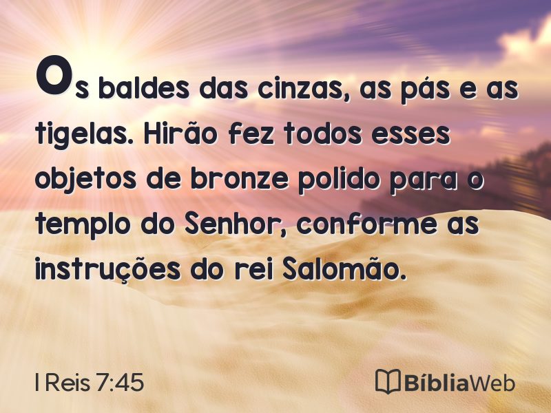 I Reis 7:45 em imagem para compartilhar