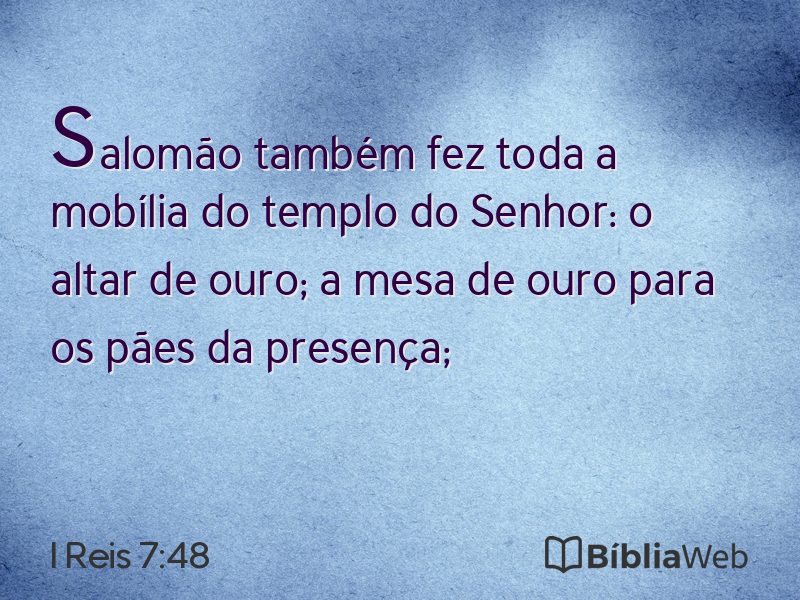 I Reis 7:48 em imagem para compartilhar
