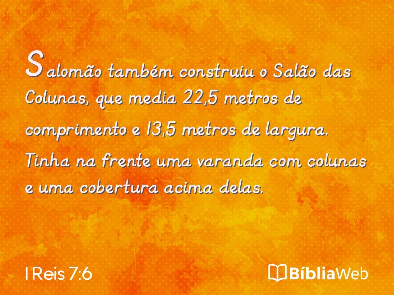 I Reis 7:6 em imagem para compartilhar
