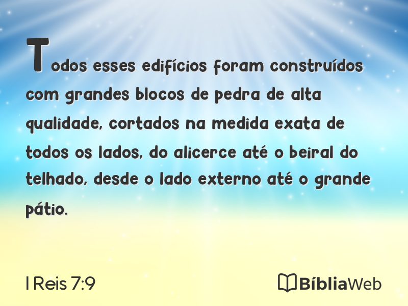 I Reis 7:9 em imagem para compartilhar
