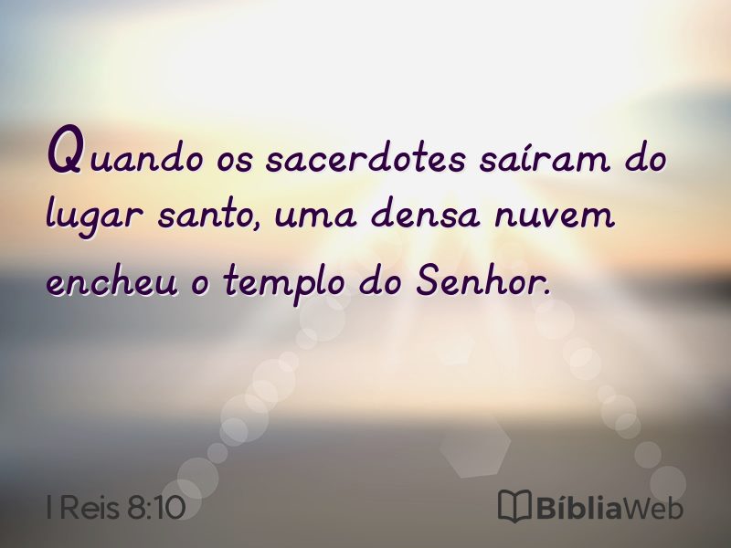 I Reis 8:10 em imagem para compartilhar