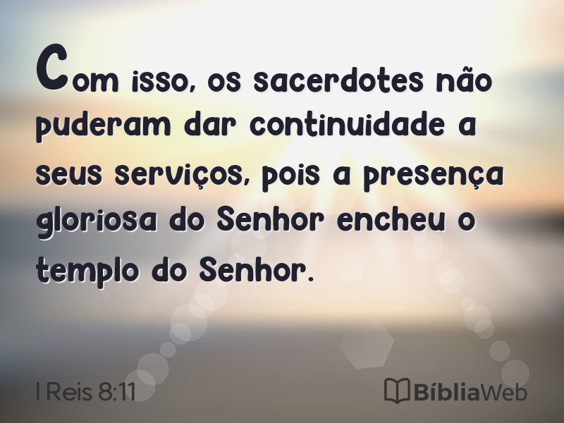 I Reis 8:11 em imagem para compartilhar