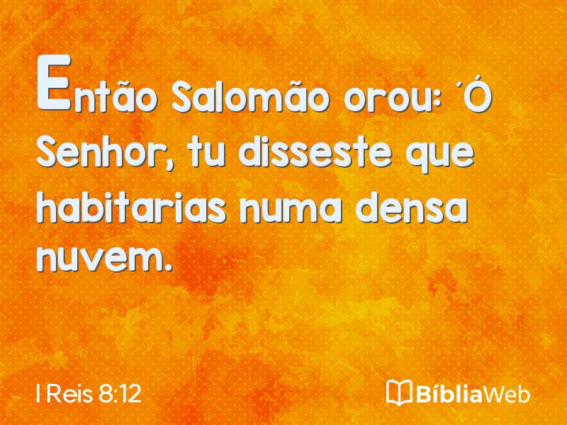 I Reis 8:12 em imagem para compartilhar