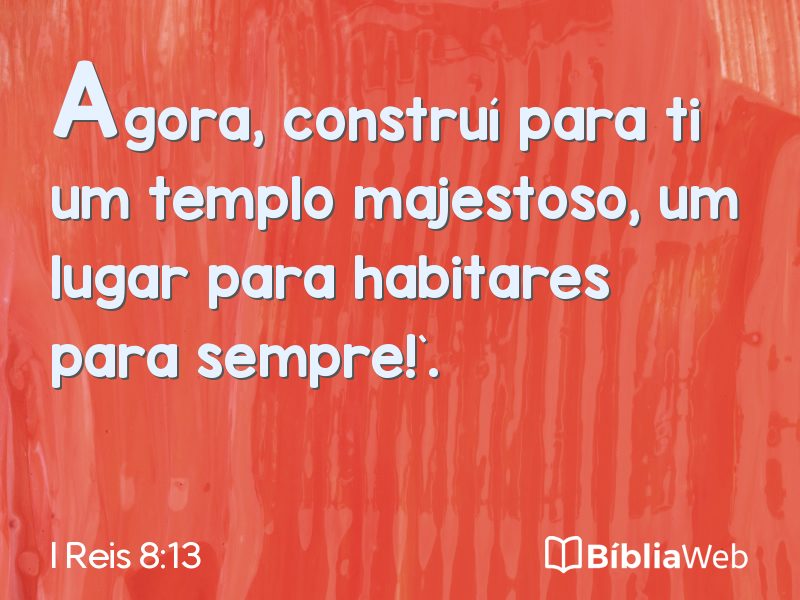 I Reis 8:13 em imagem para compartilhar