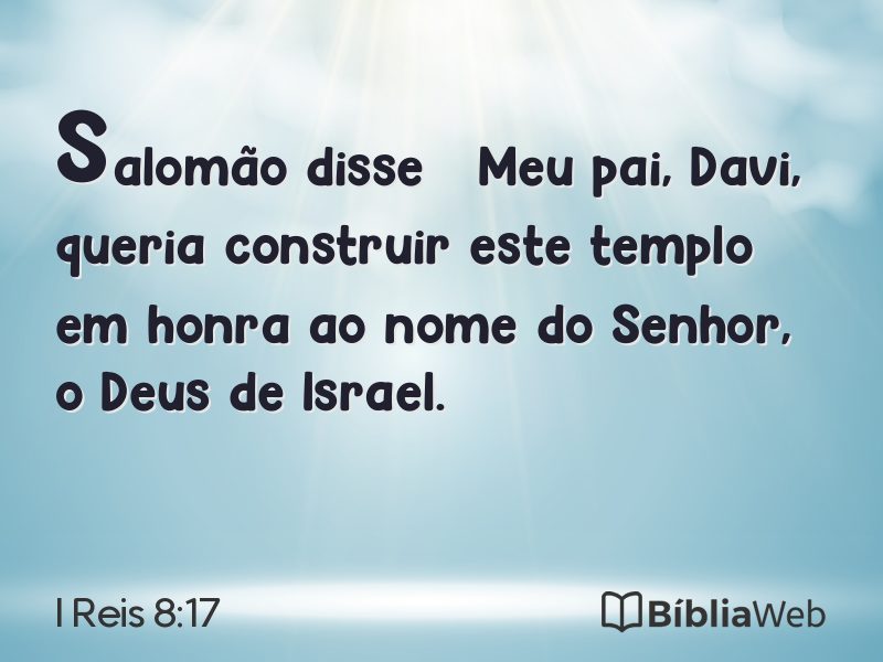 I Reis 8:17 em imagem para compartilhar