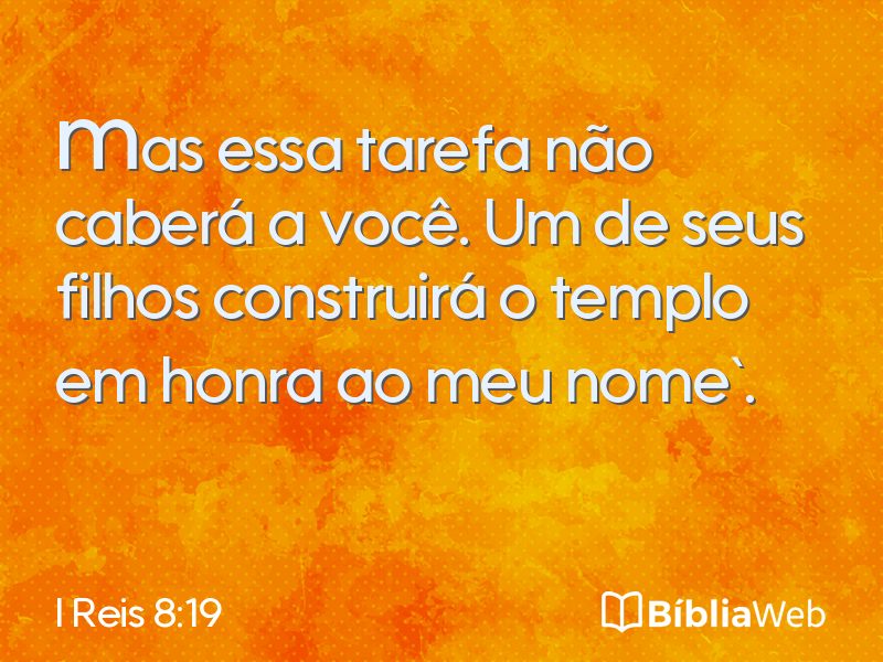 I Reis 8:19 em imagem para compartilhar