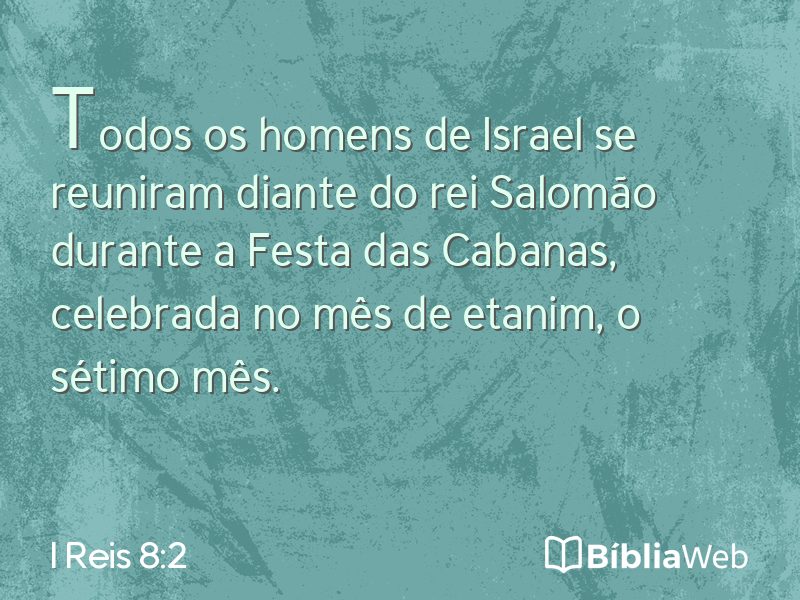 I Reis 8:2 em imagem para compartilhar