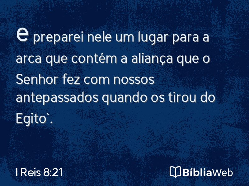 I Reis 8:21 em imagem para compartilhar