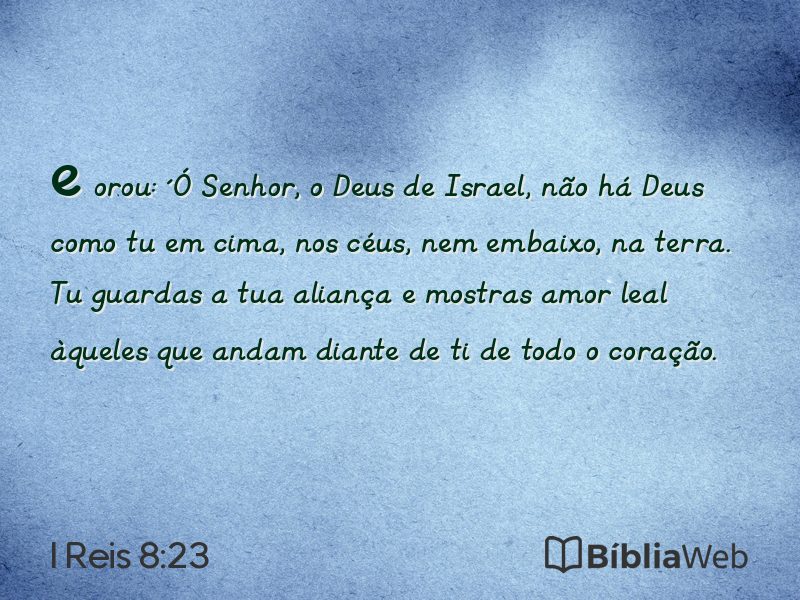 I Reis 8:23 em imagem para compartilhar
