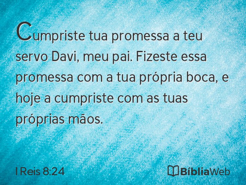 I Reis 8:24 em imagem para compartilhar