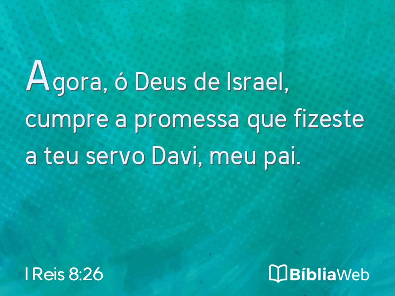I Reis 8:26 em imagem para compartilhar