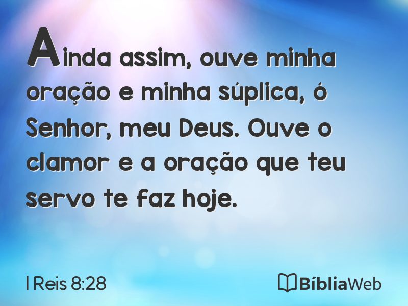 I Reis 8:28 em imagem para compartilhar