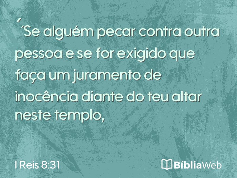 I Reis 8:31 em imagem para compartilhar
