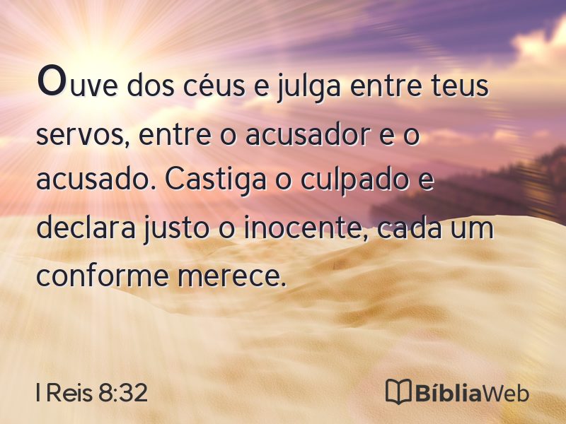 I Reis 8:32 em imagem para compartilhar