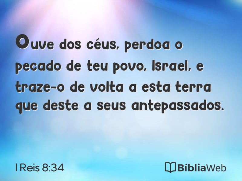 I Reis 8:34 em imagem para compartilhar