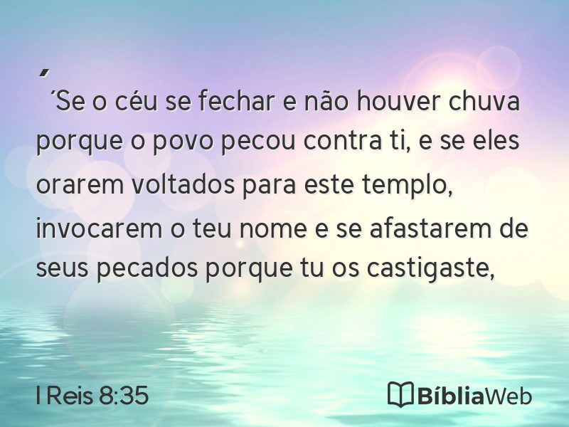 I Reis 8:35 em imagem para compartilhar