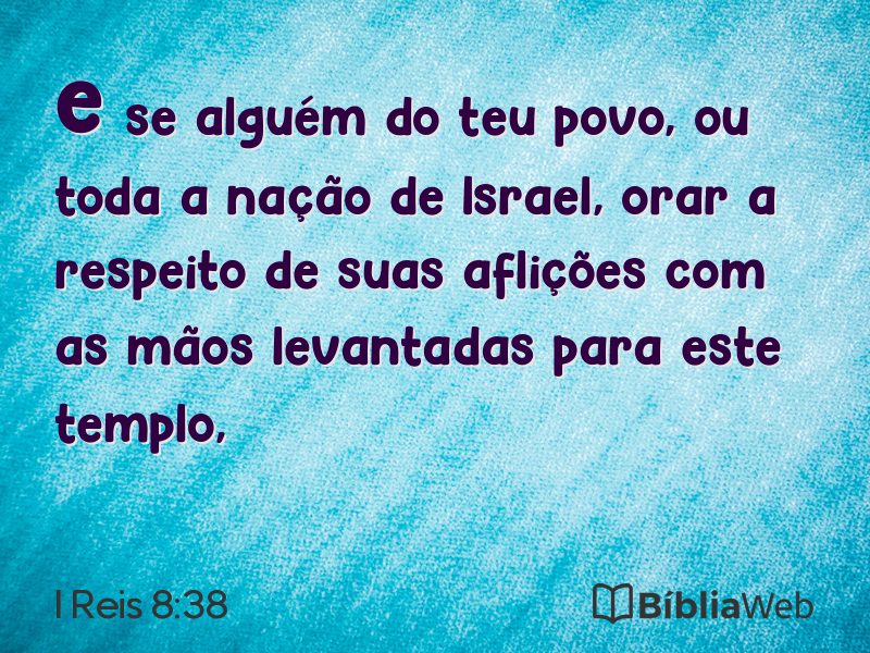 I Reis 8:38 em imagem para compartilhar