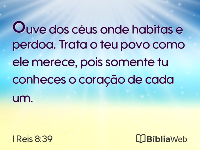 I Reis 8:39 em imagem para compartilhar