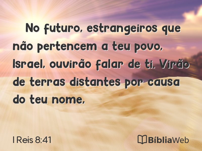 I Reis 8:41 em imagem para compartilhar