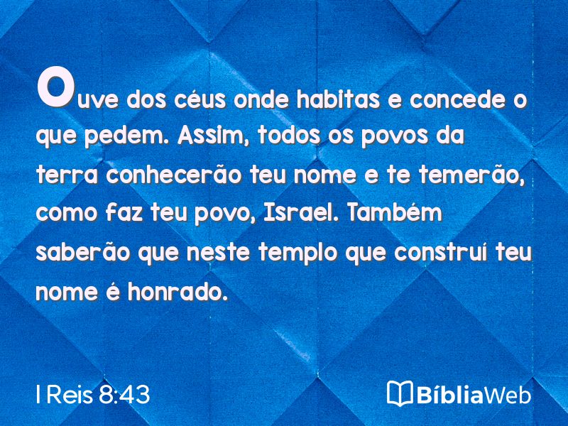 I Reis 8:43 em imagem para compartilhar