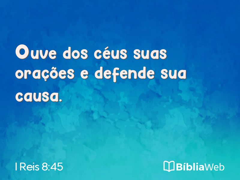 I Reis 8:45 em imagem para compartilhar