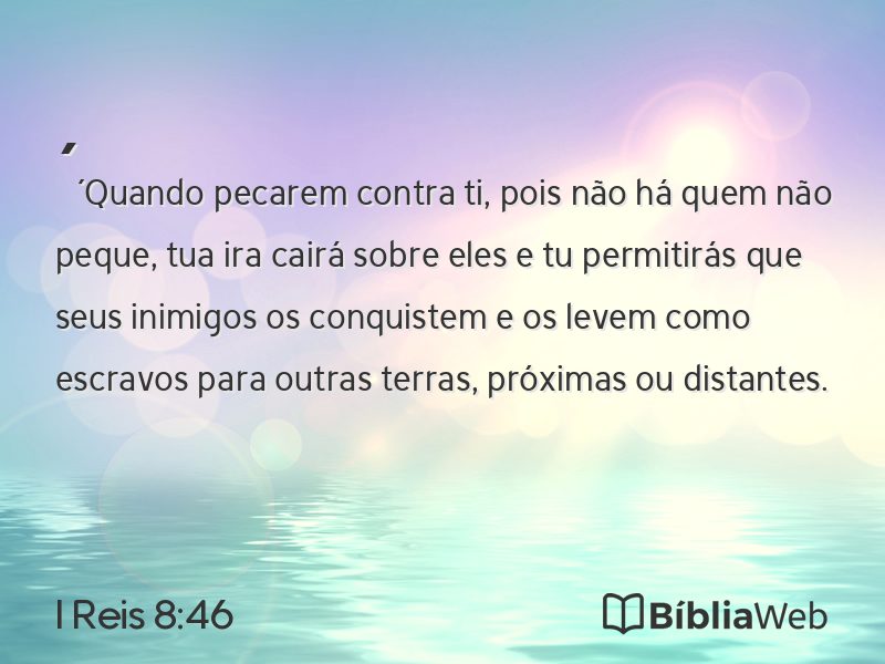 I Reis 8:46 em imagem para compartilhar
