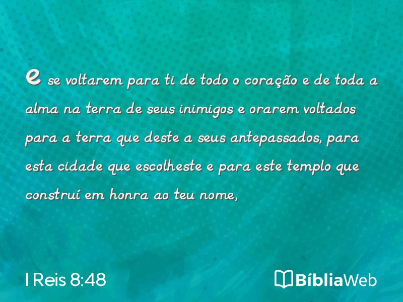 I Reis 8:48 em imagem para compartilhar