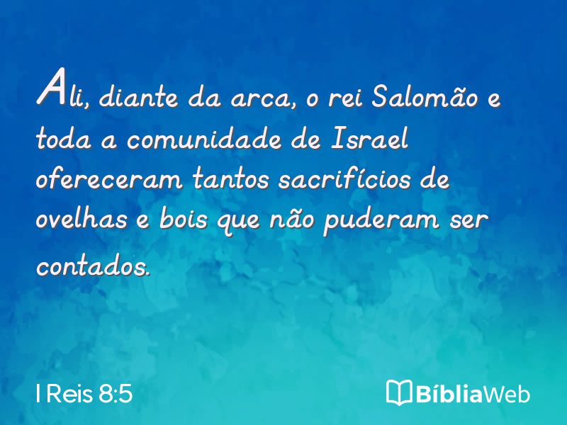 I Reis 8:5 em imagem para compartilhar