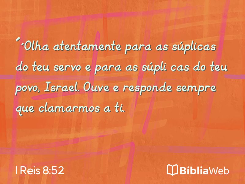 I Reis 8:52 em imagem para compartilhar