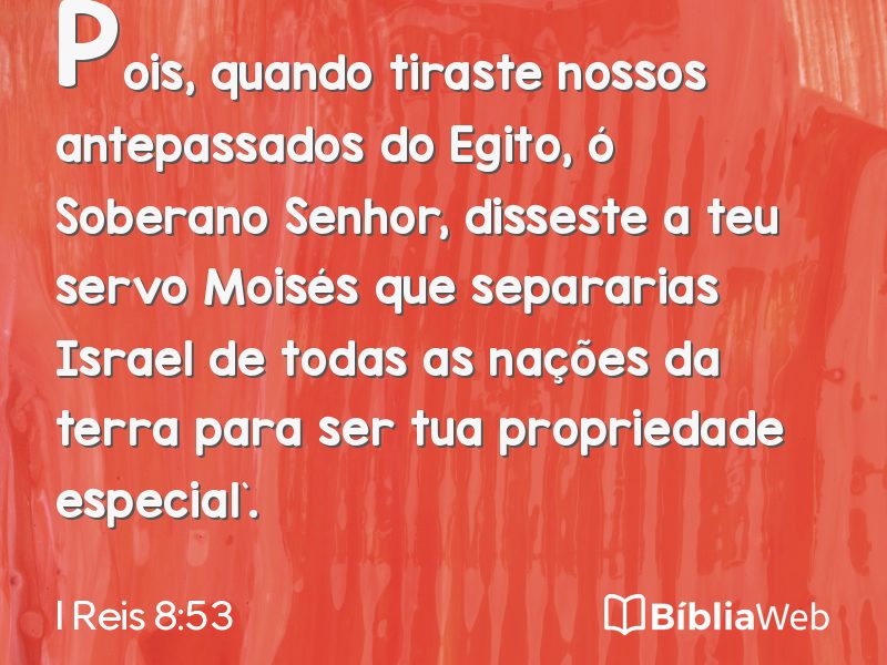 I Reis 8:53 em imagem para compartilhar