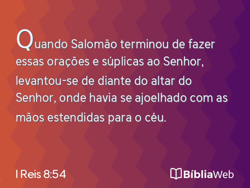I Reis 8:54 em imagem para compartilhar