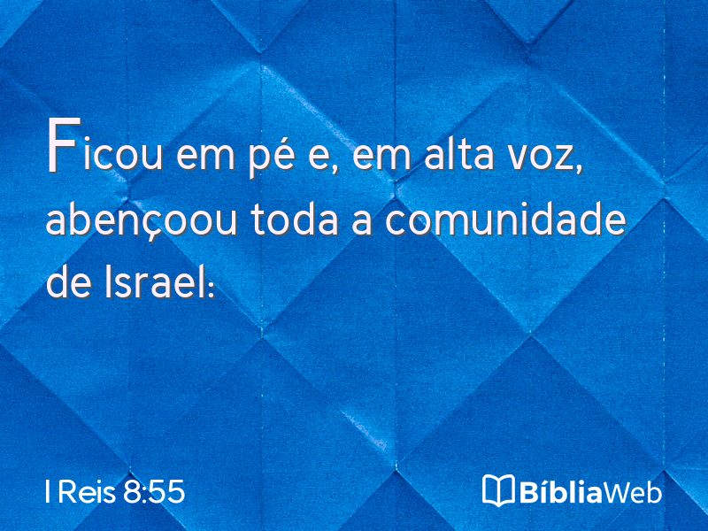 I Reis 8:55 em imagem para compartilhar