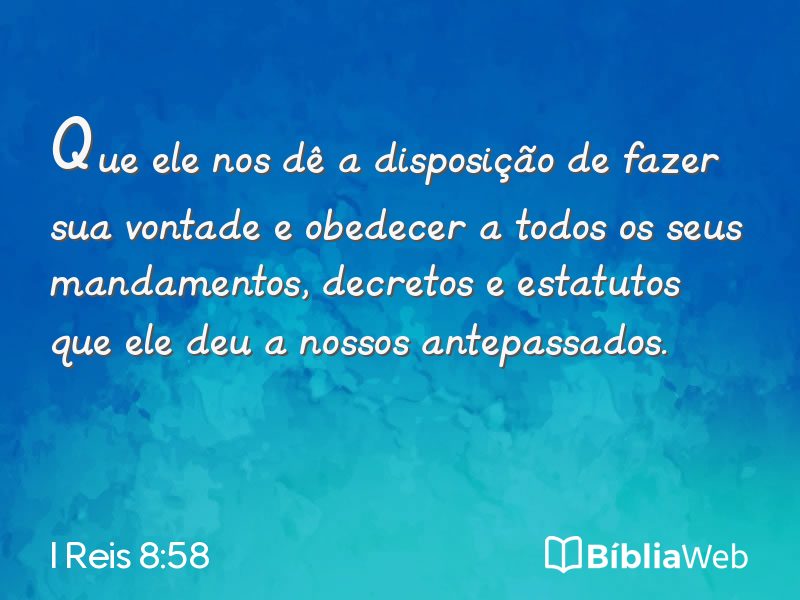 I Reis 8:58 em imagem para compartilhar