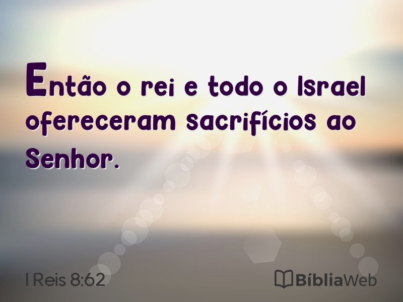 I Reis 8:62 em imagem para compartilhar