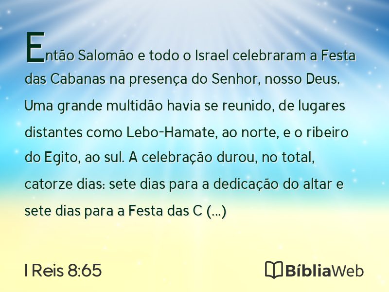 I Reis 8:65 em imagem para compartilhar