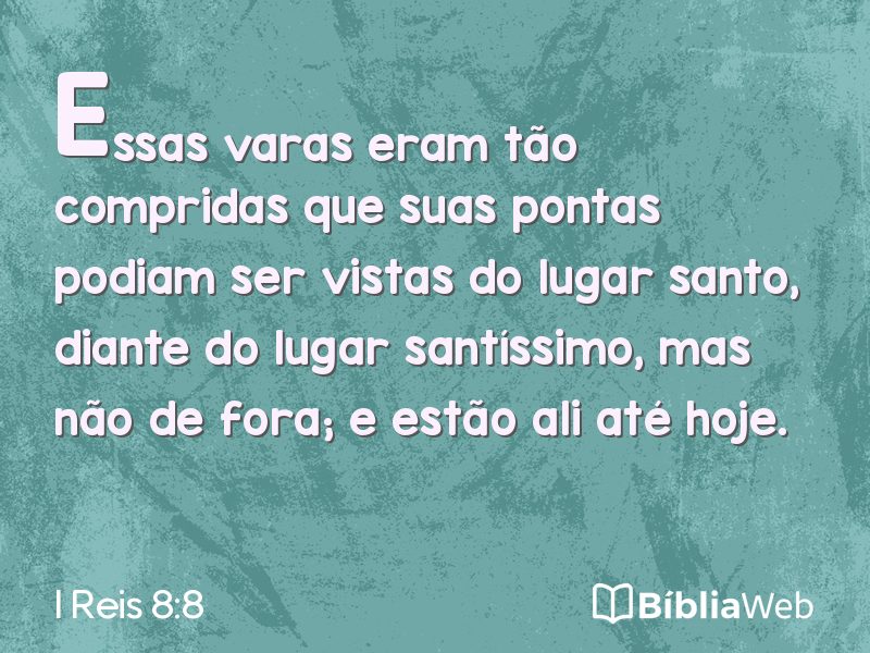 I Reis 8:8 em imagem para compartilhar