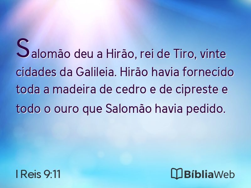 I Reis 9:11 em imagem para compartilhar
