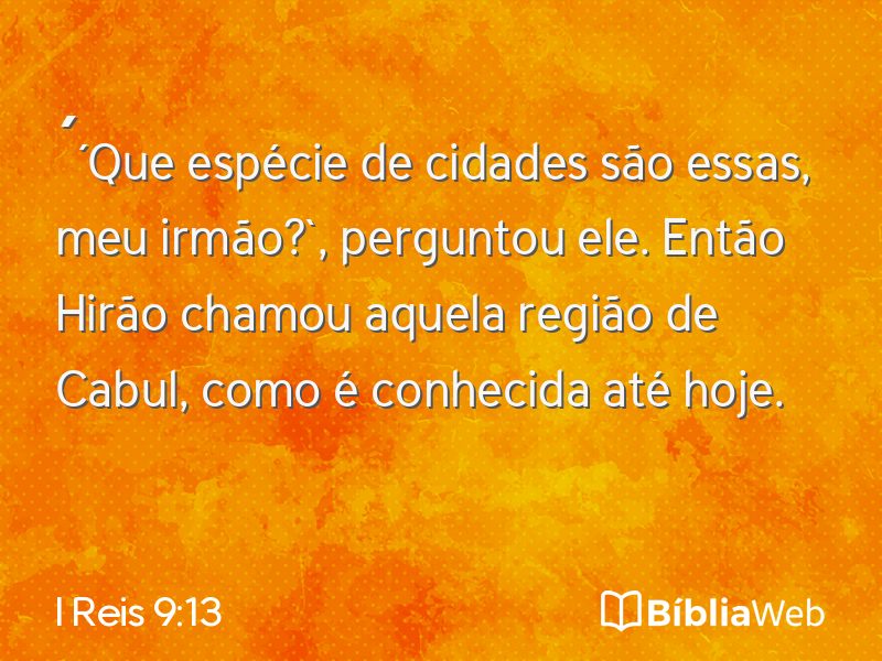 I Reis 9:13 em imagem para compartilhar