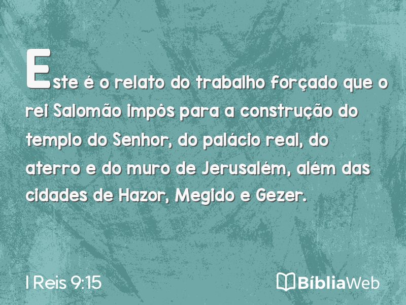 I Reis 9:15 em imagem para compartilhar