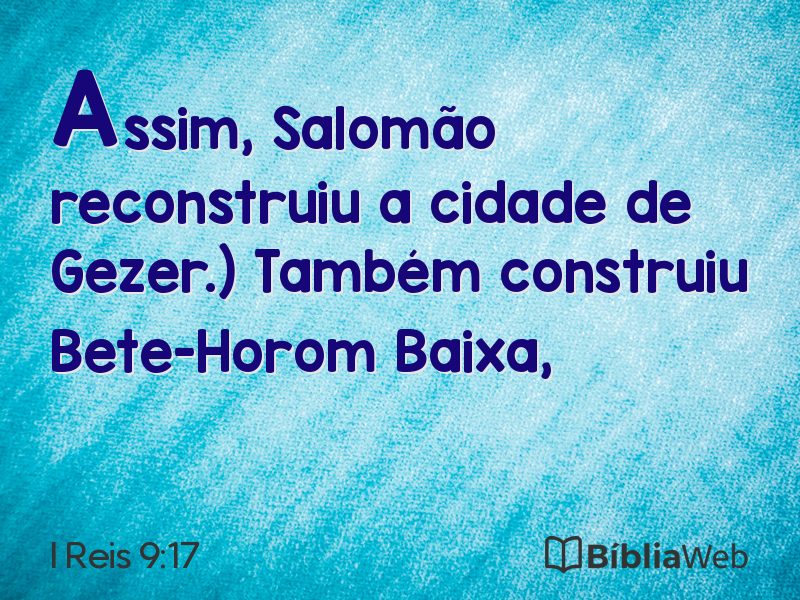I Reis 9:17 em imagem para compartilhar