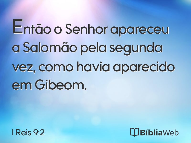 I Reis 9:2 em imagem para compartilhar