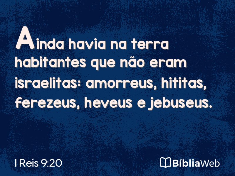 I Reis 9:20 em imagem para compartilhar