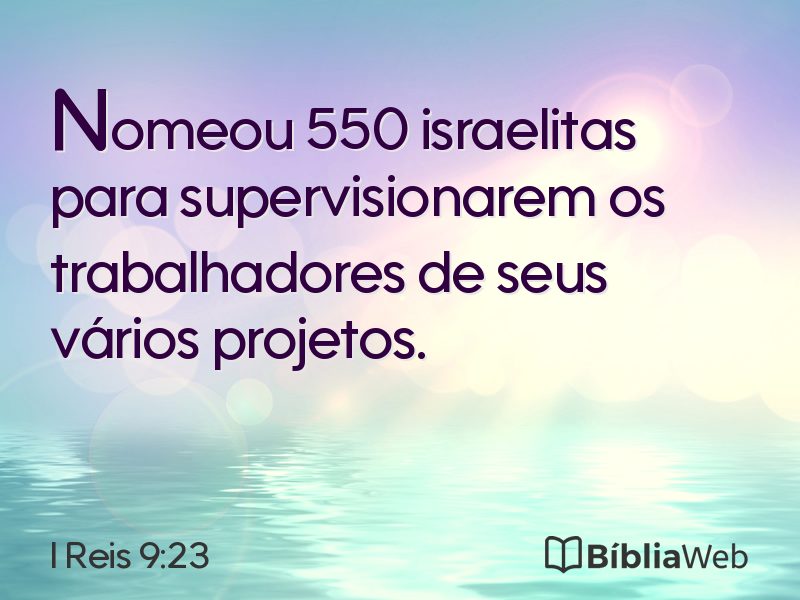 I Reis 9:23 em imagem para compartilhar