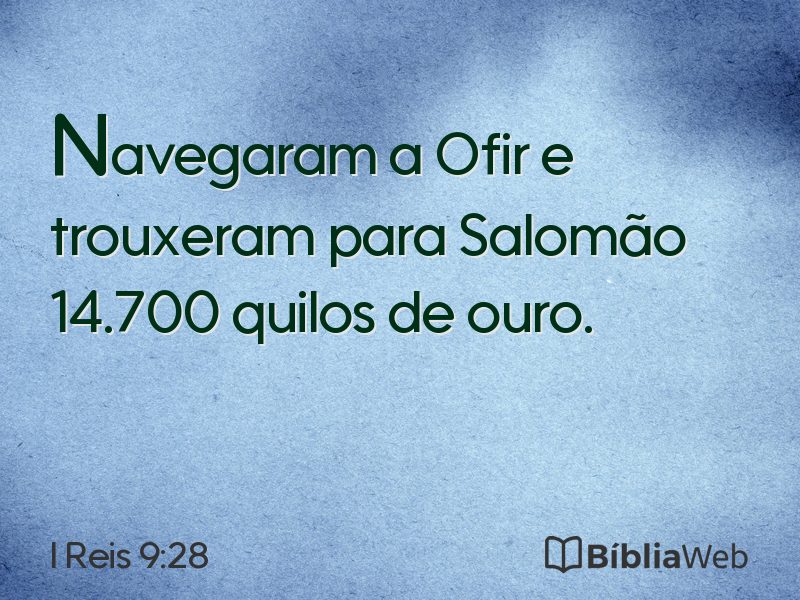 I Reis 9:28 em imagem para compartilhar