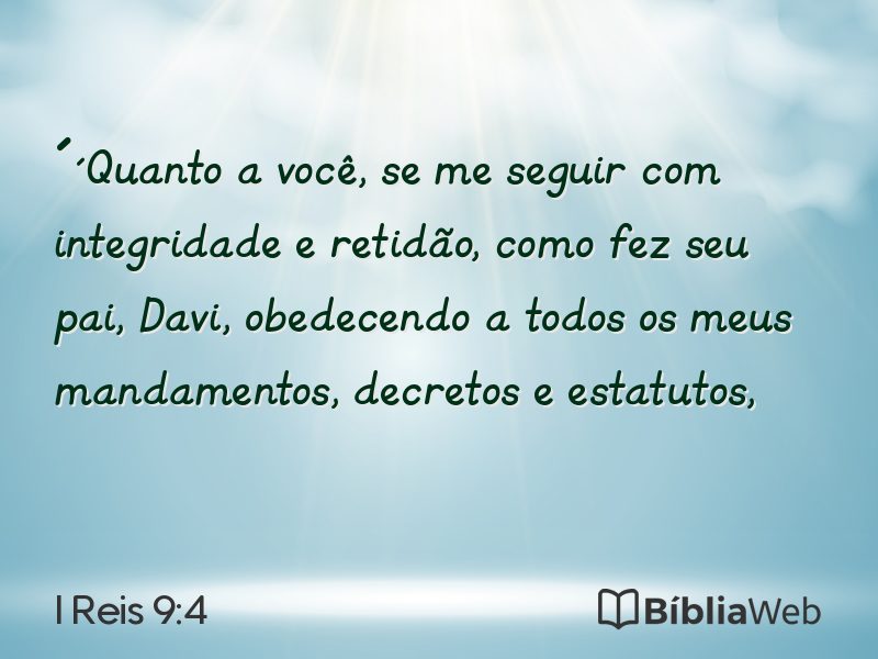 I Reis 9:4 em imagem para compartilhar